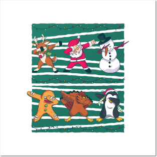 christmas funny dab Posters and Art